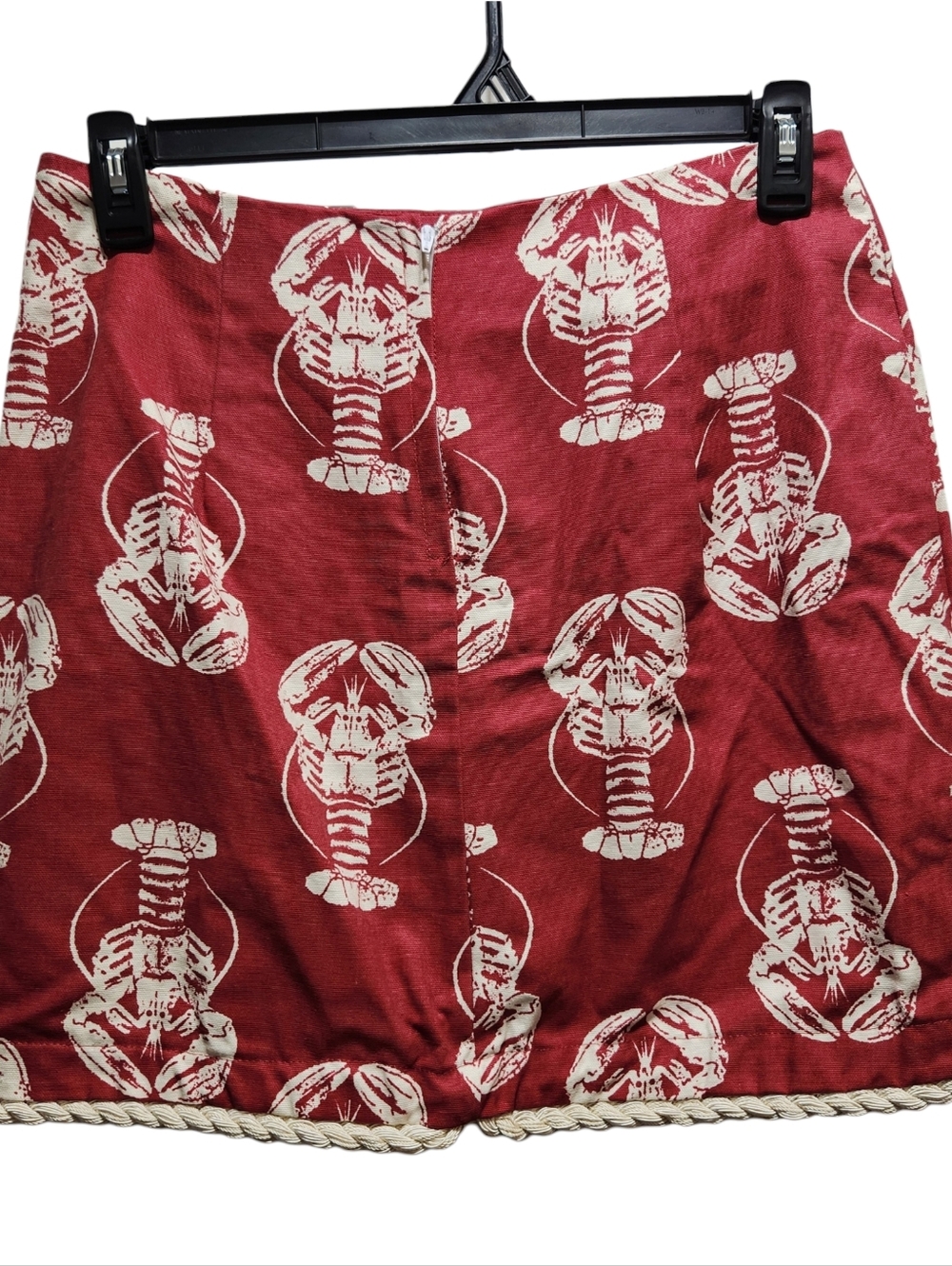 Love,‎ Lily Lobster Skirt Red White Rope Mini 6 USA